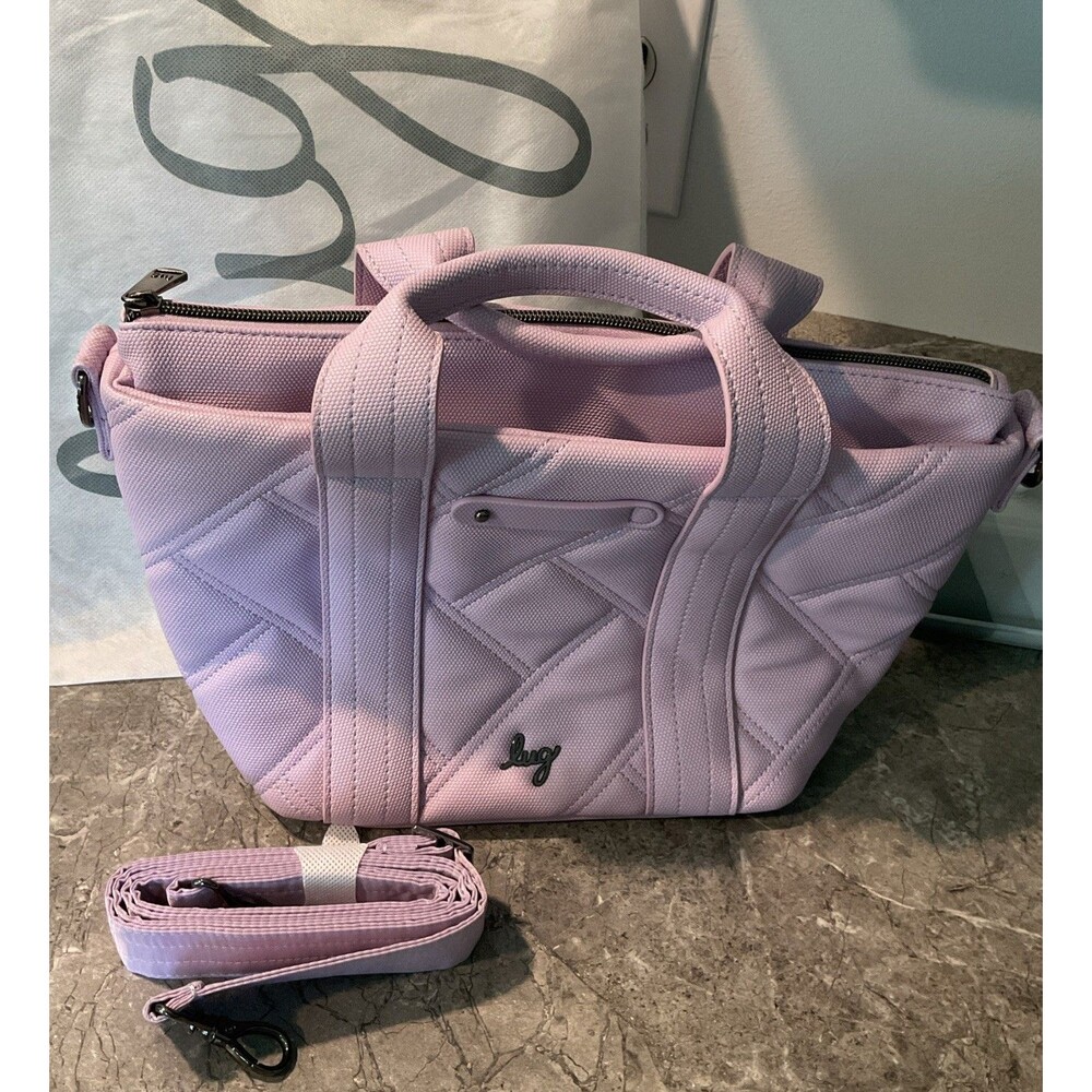 EUC LUG Dory Matte Luxe VL Crossbody Double Handle Handbag Sugarplum Ice Pop